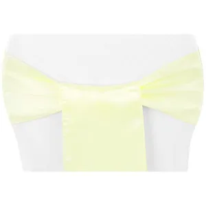 Yellow Satin Chair Sash