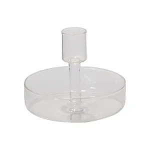 Clear Taper Candle Holder 3.25