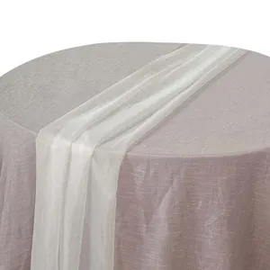 Chiffon Ivory Table Runner