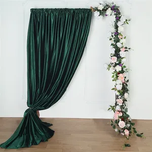 Emerald Green Velvet Drape/Backdrop Curtain Panel - 18ft H x 52