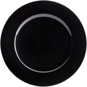 Black Round Charger