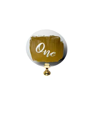 Gold Circle Acrylic Table Numbers Set (1-20)