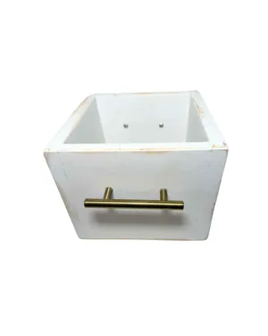 Rustic White Wooden Drawer Centerpiece