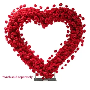 Red floral heart 7ft 
