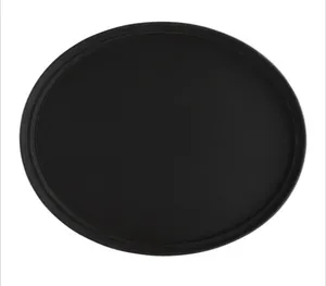 Black Oval Non Skid Serving Tray 
