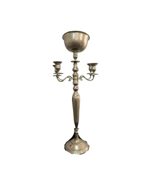 Silver Bowl 4 Head Candelabra 