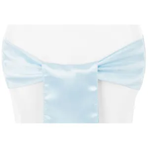 Baby Blue Satin Chair Sash