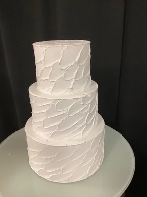 3 Tier white fake cake 