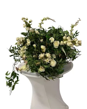 White Rose & Greenary Bouque