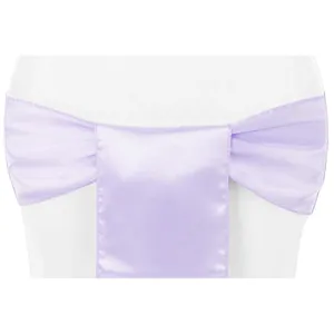 Lavender Satin Chair Sash