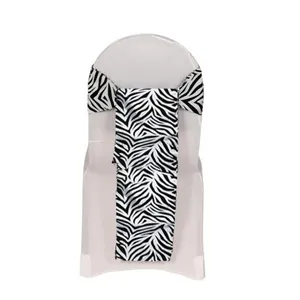 Zebra Satin Chair Sash