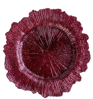 Burgundy Reef Charger