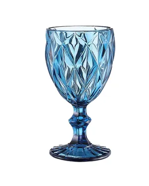 Diamond Blue Water Goblet
