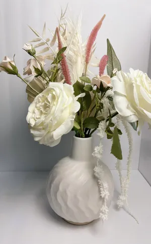 Pink Pampas with Roses 