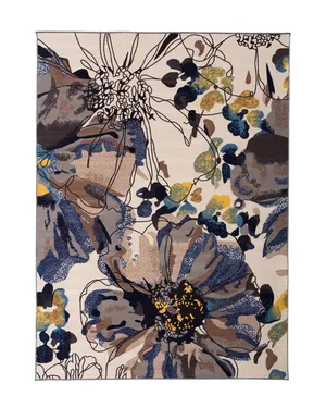 Multicolor Floral Cream Rug 7'x10'