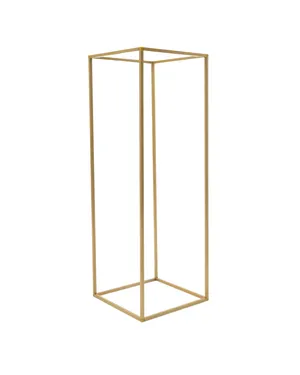 Medium Gold Metal Pedestal Centerpiece