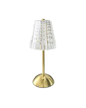 Ribbed Crystal Table Lamp