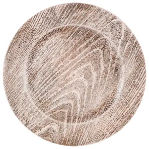 Gray Wood Charger 