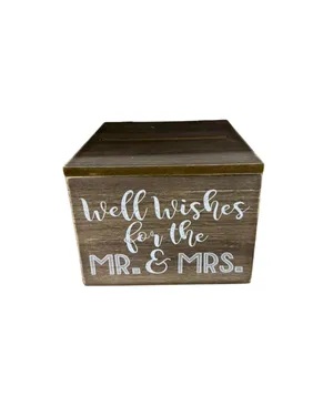 Mr. & Mrs. Wooden Gifting Card Box