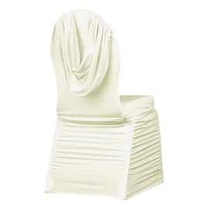 Swag Spandex Banquet Chair Cover - Ivory