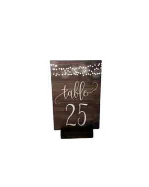 Rustic Wooden Table Numbers Set (1-20)