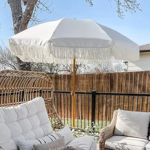 White outside Umbrella with stand  