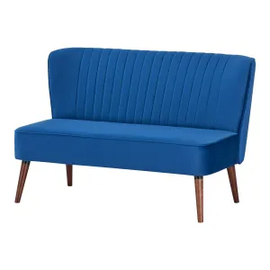 Royal Blue Velvet Loveseat Lounge