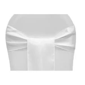 White Satin Chair Sash