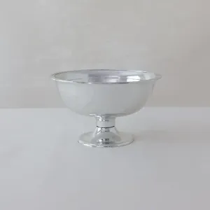 Silver Plastic Bowl Vase 