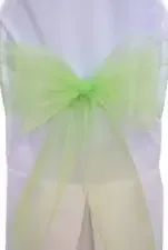 Lime Green Chiffon Chair Sash