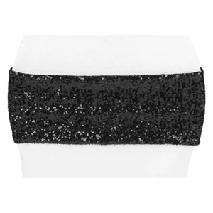 Black Sequin Chair Band