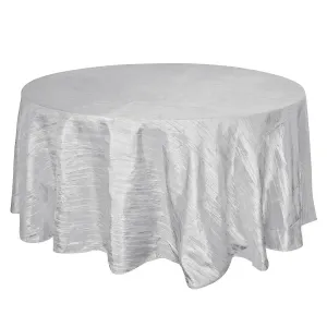 Silver Accordion Crinkle Linen