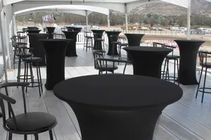 black spandex cocktail tablecloth