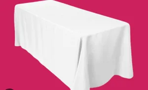 white 8FT tablecloth