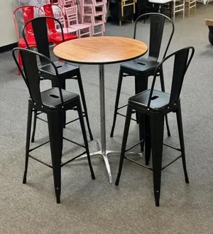 tall black barstool chairs for cocktail tables