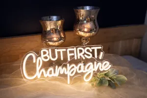 LED Lighted Sign: But First, Chapagne
