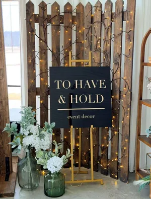 Lighted Rustic Backdrop Fence