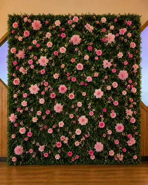 Boxwood Flower Wall