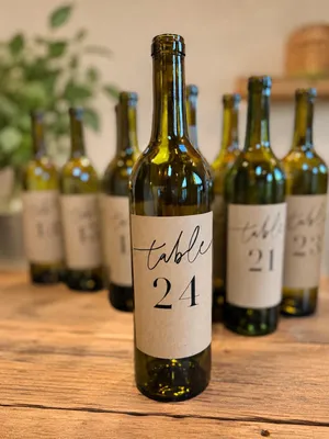Bottle Vase / Table Number (set of 24)