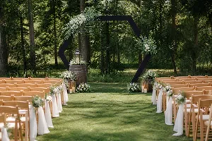 Arch: Black Wooden Octagon w/ power
