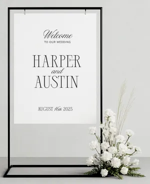 Black Metal Sign Stand