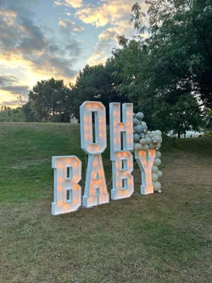 Gender Reveal Setup 