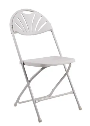 FOLDING CHAIR - WHITE FANBACK