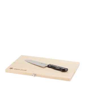 Snow Peak Knife & Chopping Board Set - Large (IGT Compatible)