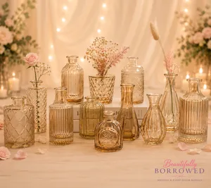 Amber Colored Bud Vases