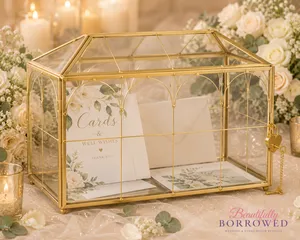 Glass/Gold Card Box