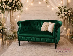 Emerald Velvet Loveseat