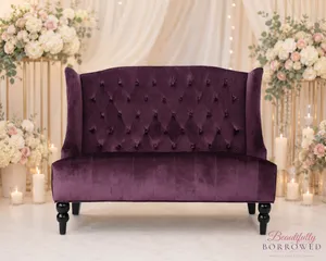 Purple Velvet Loveseat