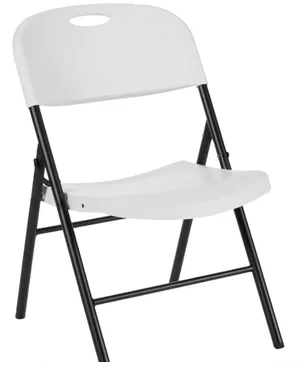 White folding chair
