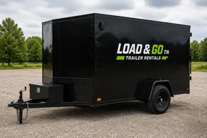 5 x 10 Enclosed Trailer With Rear Twin Doors